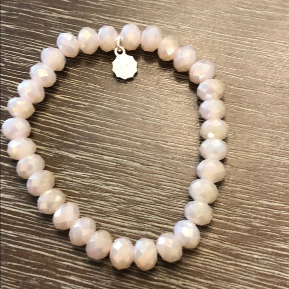 Lizas 8mm Crystal Bracelet: Blushing Nude - Picture 2 of 2